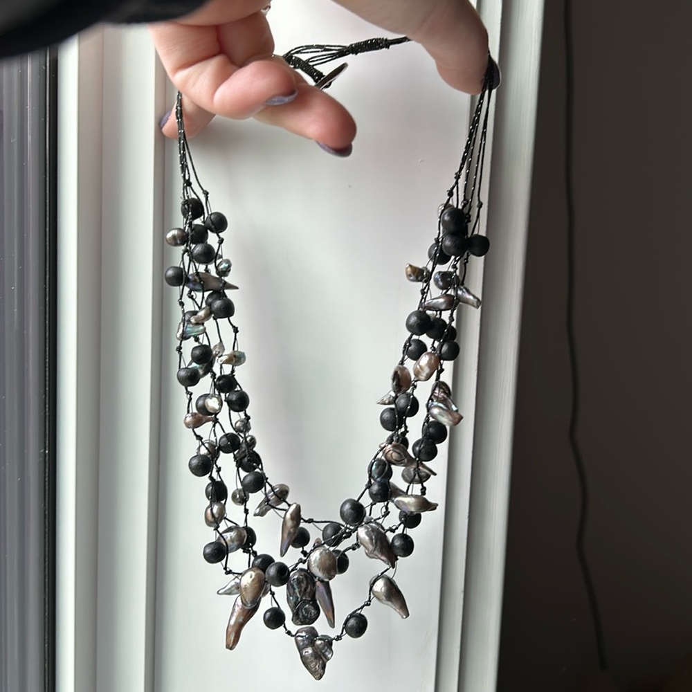 Paua Shell Pearl Necklace